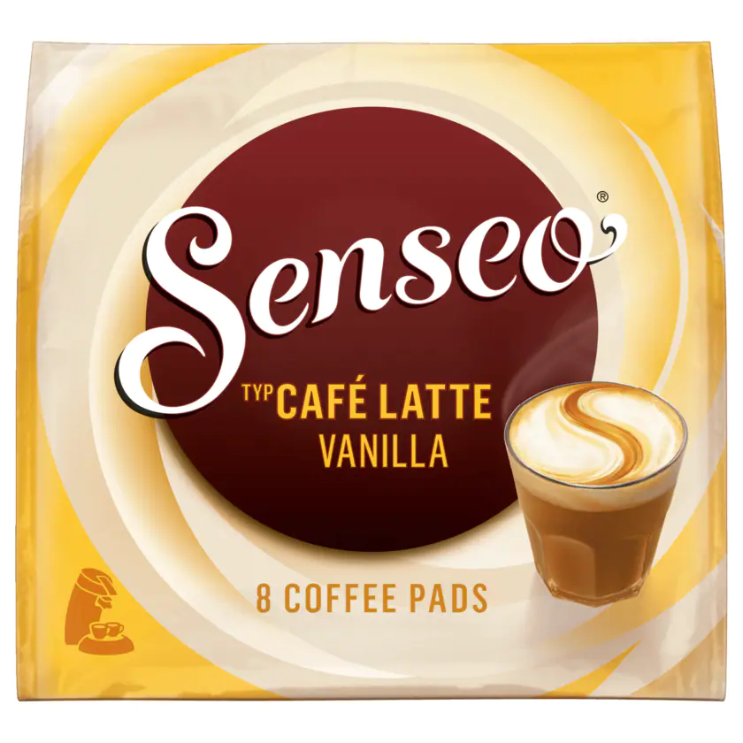 Senseo Pads Café Latte Vanilla 92g, 8 Kaffeepads - 8711000381342