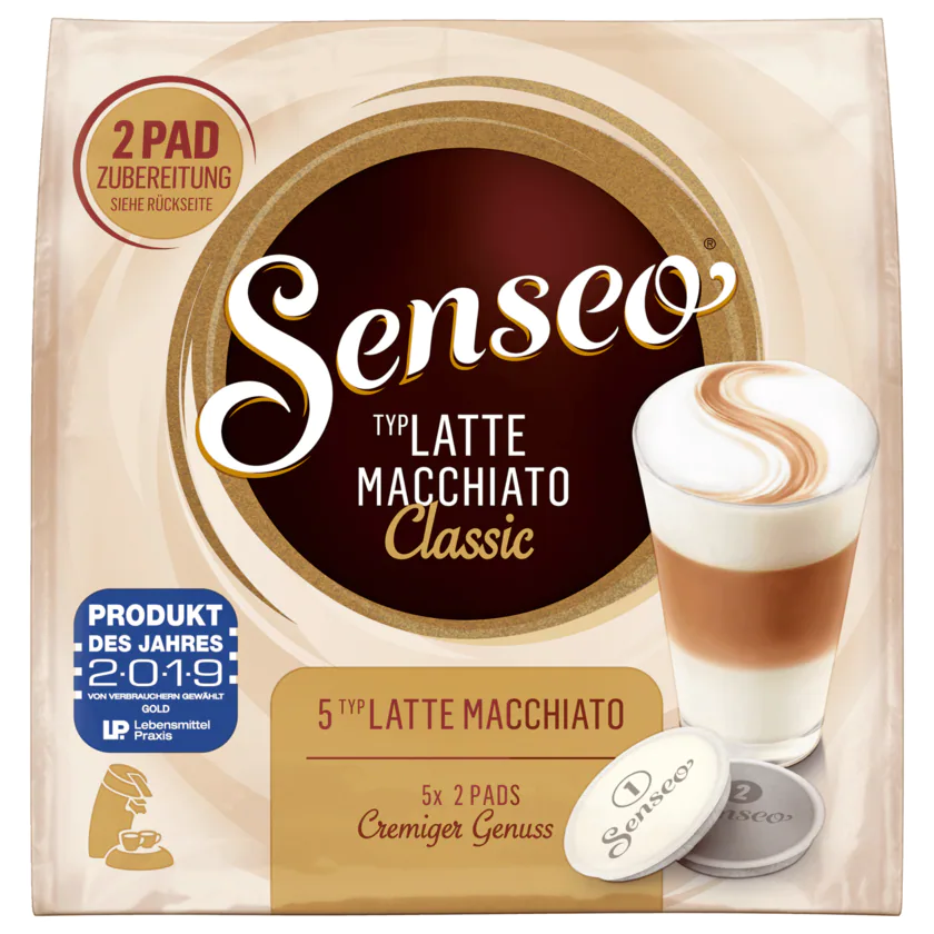 Senseo Kaffeepads Latte Macchiato Classic 100g, 5x2 Pads - 8711000448069