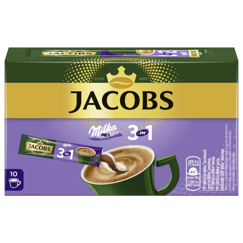 Jacobs Instant Kaffee Milka 180g - 8711000458723