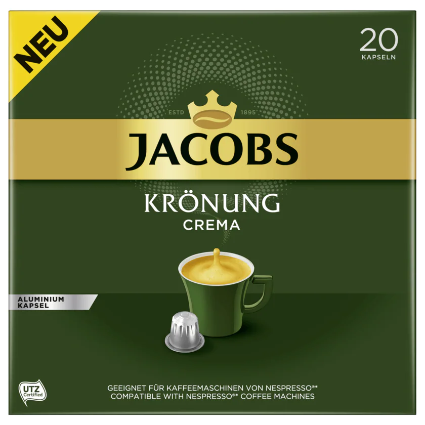 Jacobs Krönung Crema 104g, 20 Kapseln - 8711000477571