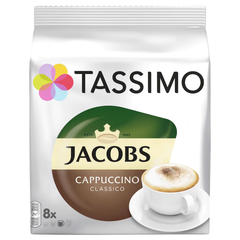 Tassimo Kaffeekapseln Jacobs Cappuccino classico 260g, 8 Kapseln - 8711000500002