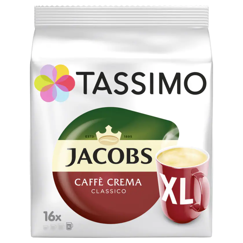 Tassimo Kaffeekapseln Jacobs Caffè Crema classico 132,8g, 16 Kapseln - 8711000500033