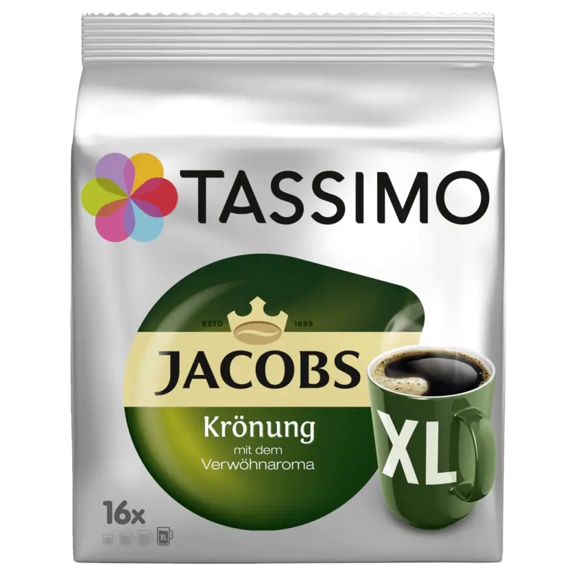 Tassimo Kaffeekapseln Jacobs Krönung 144g, 16 Kapseln - 8711000500286