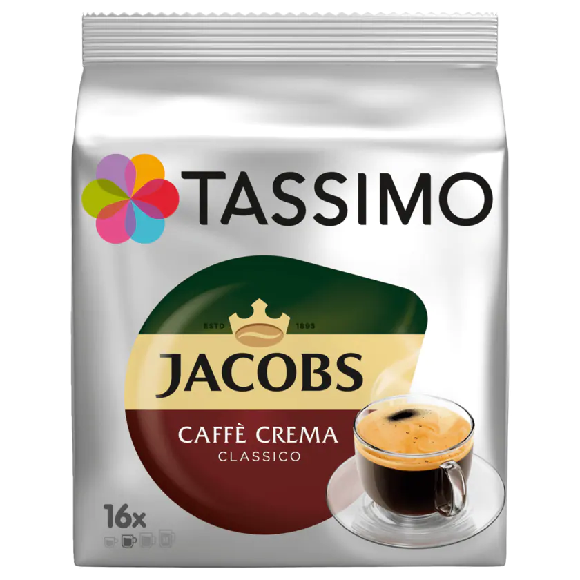 Tassimo Kaffeekapseln Jacobs Caffè Crema classico 112g, 16 Kapseln - 8711000500378