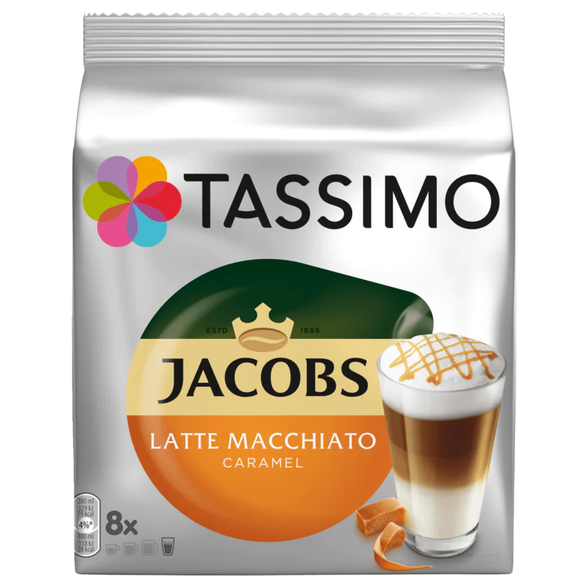 Tassimo Kaffeekapseln Jacobs Latte Macchiato Caramel 268g, 8 Kapseln - 8711000504802