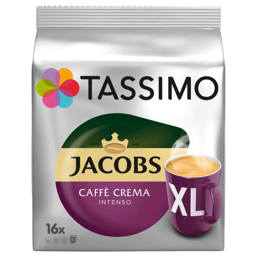 Tassimo Kaffeekapseln Jacobs Caffè Crema intenso 144g, 16 Kapseln - 8711000504833