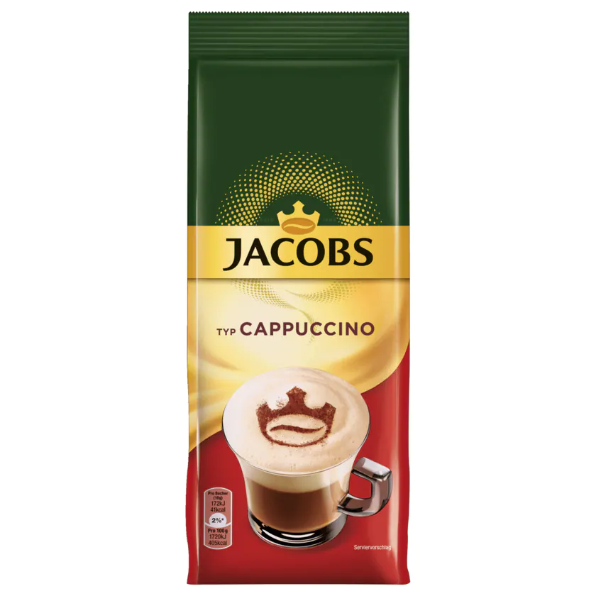 Jacobs Cappuccino Kaffeespezialitäten im Nachfüllbeutel 400g - 8711000524701