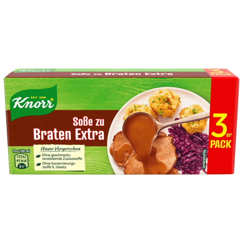 Knorr Sauce zu Braten extra 3x250ml - 8711200414352