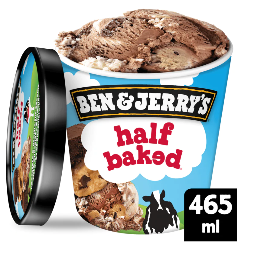 Ben & Jerry's Eis Half Baked Brownies & Cookie Dough 465ml - 8711327371002