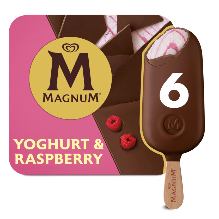 MAGNUM Eis Yoghurt & Raspberry 6 x 110 ml - 8711327387140