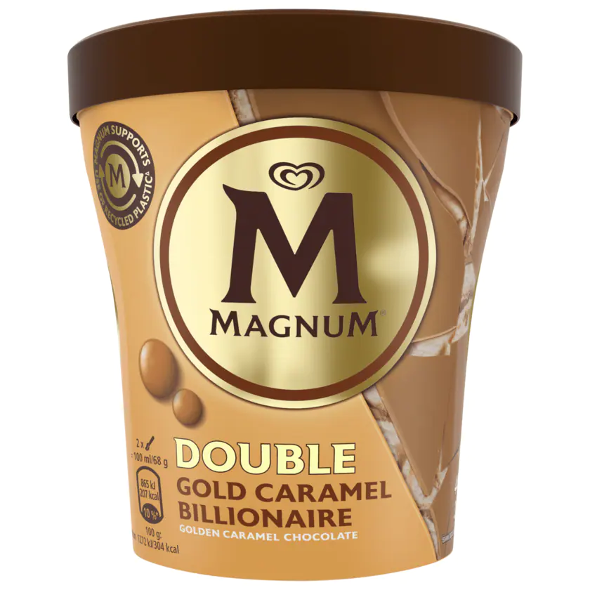 Magnum Double Gold Caramel Billionaire Eisbecher 440ml - 8711327480438