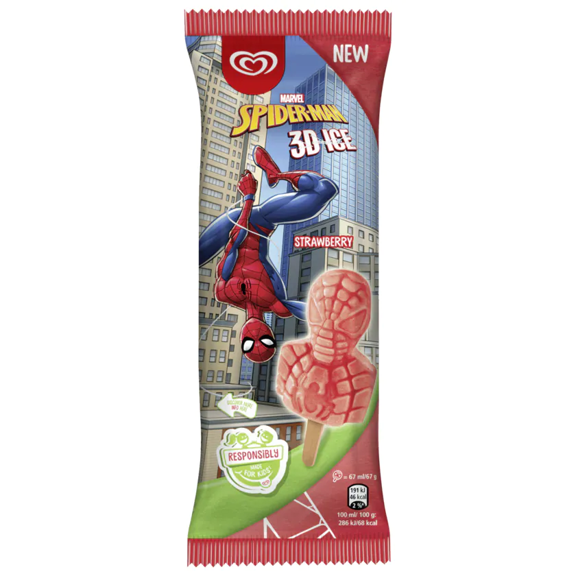 Langnese Marvel Spiderman 3D Eis am Stiel 67ml - 8711327483170