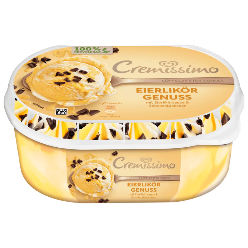 Cremissimo Eierlikör Eis 900ml - 8711327485112