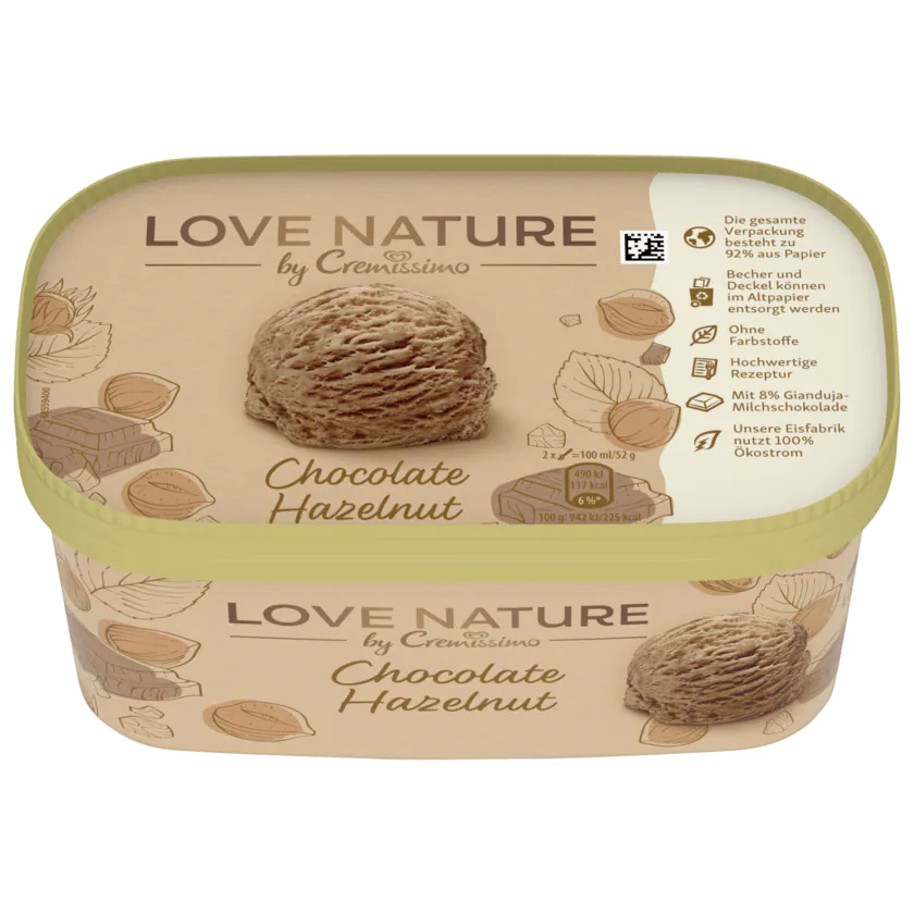 Love Nature by Cremissimo Eis Chocolate Hazelnut 900 ml - 8711327500020
