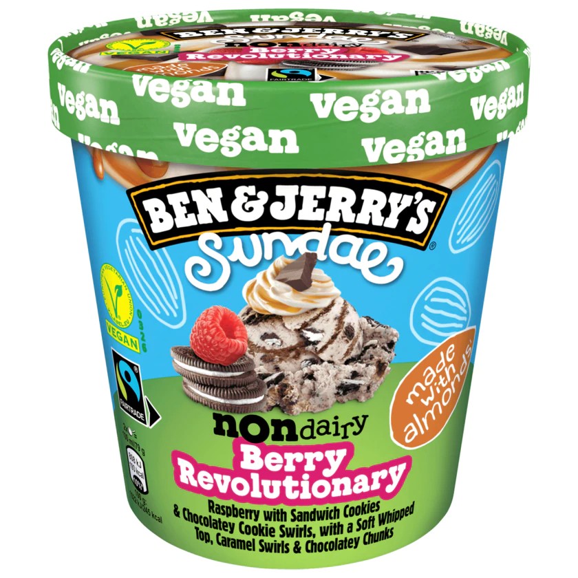 Ben & Jerry's Eiscreme Sundae Berry Revoutionary vegan 427ml - 8711327539303