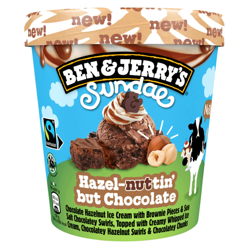 Ben & Jerry's Sundae Eiscreme Hazel-nuttin' but Chocolate 427ml - 8711327539877