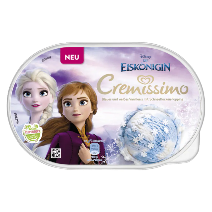 Cremissimo Eis Disney Die Eiskönigin 900ml - 8711327540026