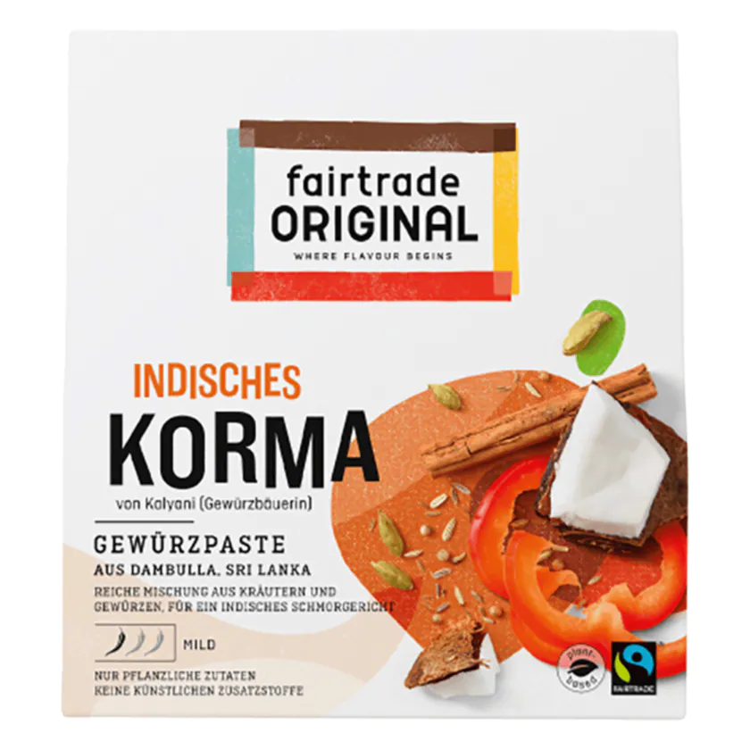 Fairtrade Original Indisches Korma Gewürzpaste 75g - 8711741356159