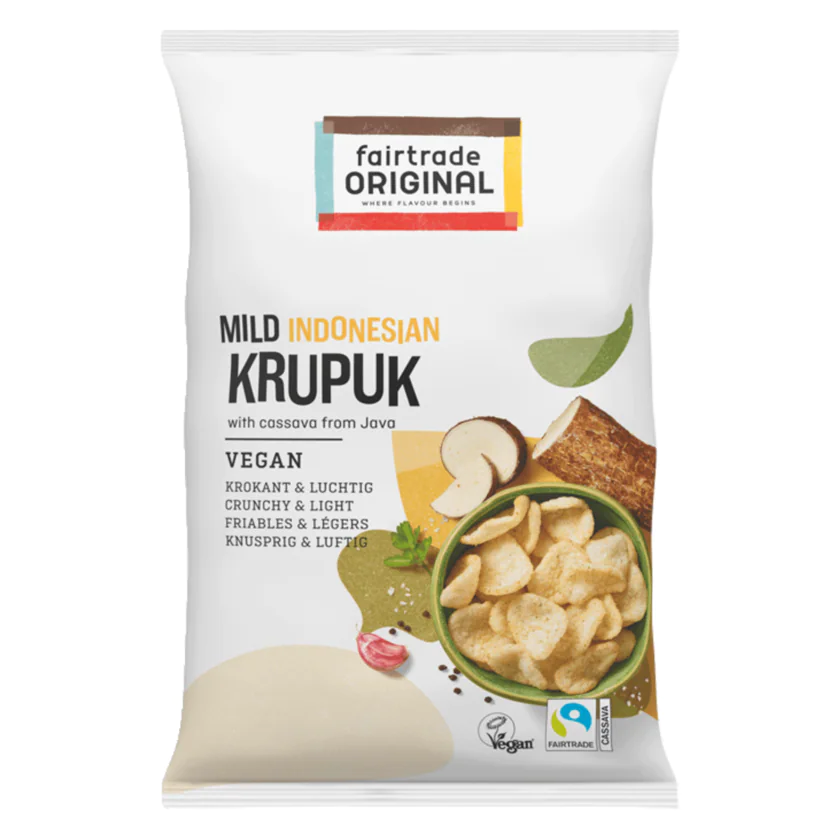 Fairtrade Original Chips Mild Indonesian Krupuk 60g - 8711741358245