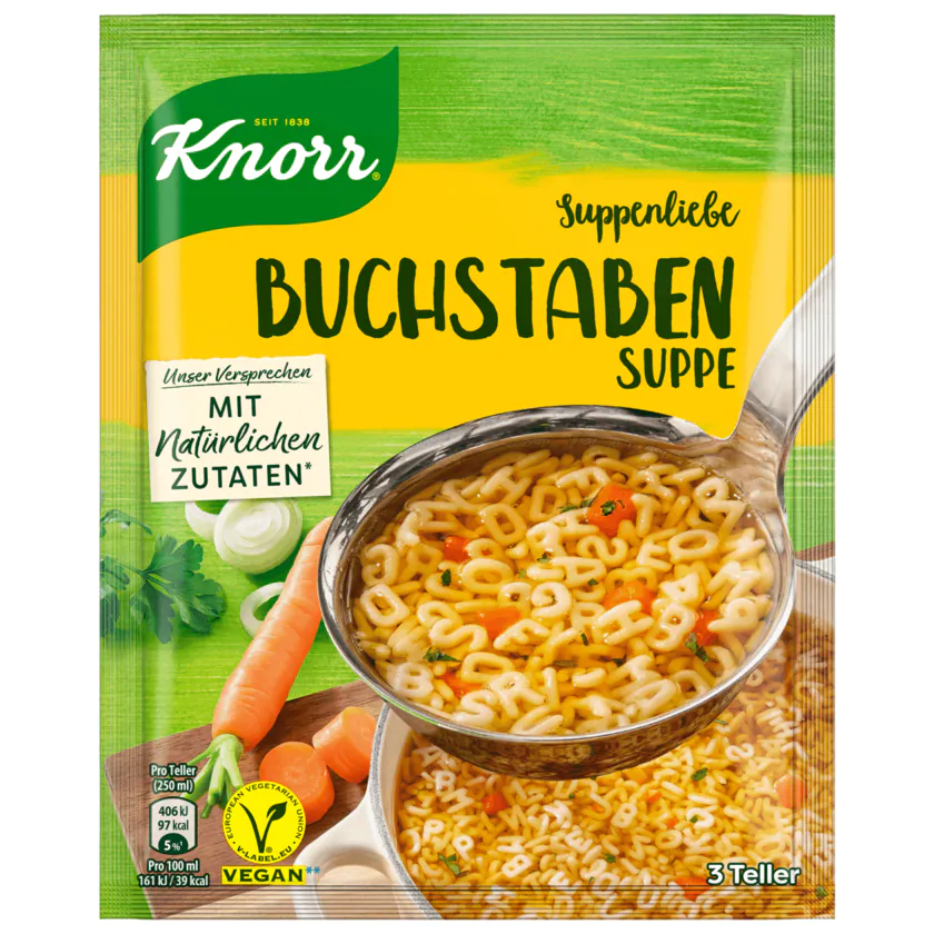 Knorr Suppenliebe Buchstaben Suppe 3 Teller - 8712566332090