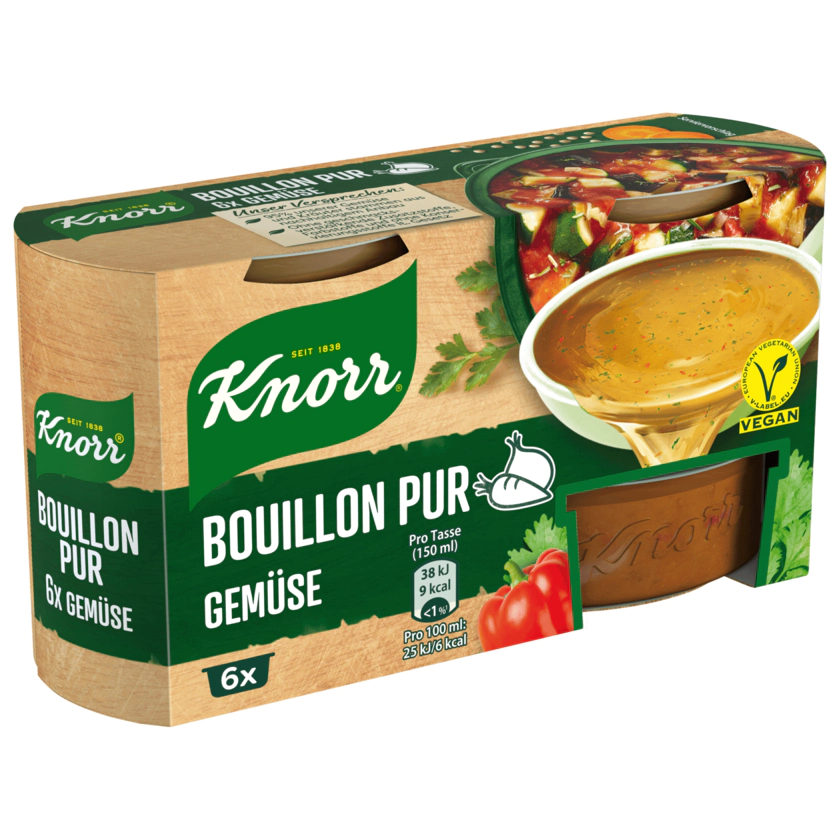 Knorr Bouillon Pur Gemüse Brühe 6x500ml - 8712566361458