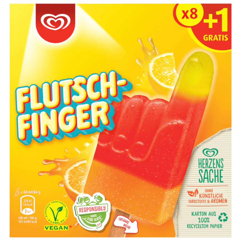 Langnese Flutschfinger 8+1 - 8712566395453