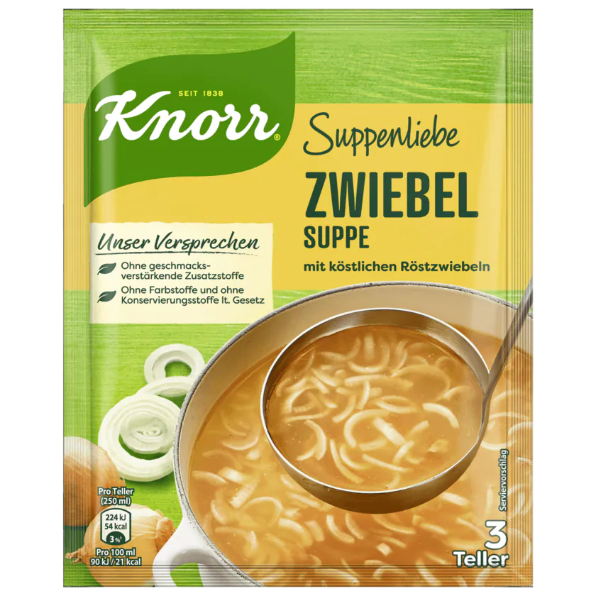 Knorr Suppenliebe Zwiebel Suppe 3 Teller - 8712566410330