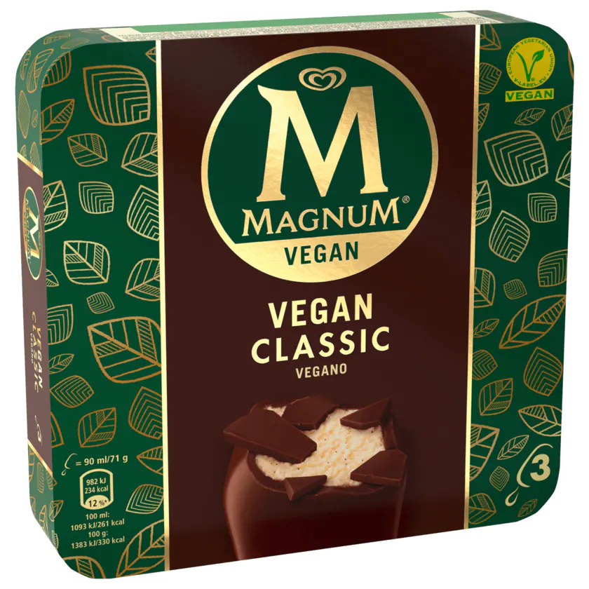 Magnum Vegan Classic 270ml, 3 Stück - 8714100658420