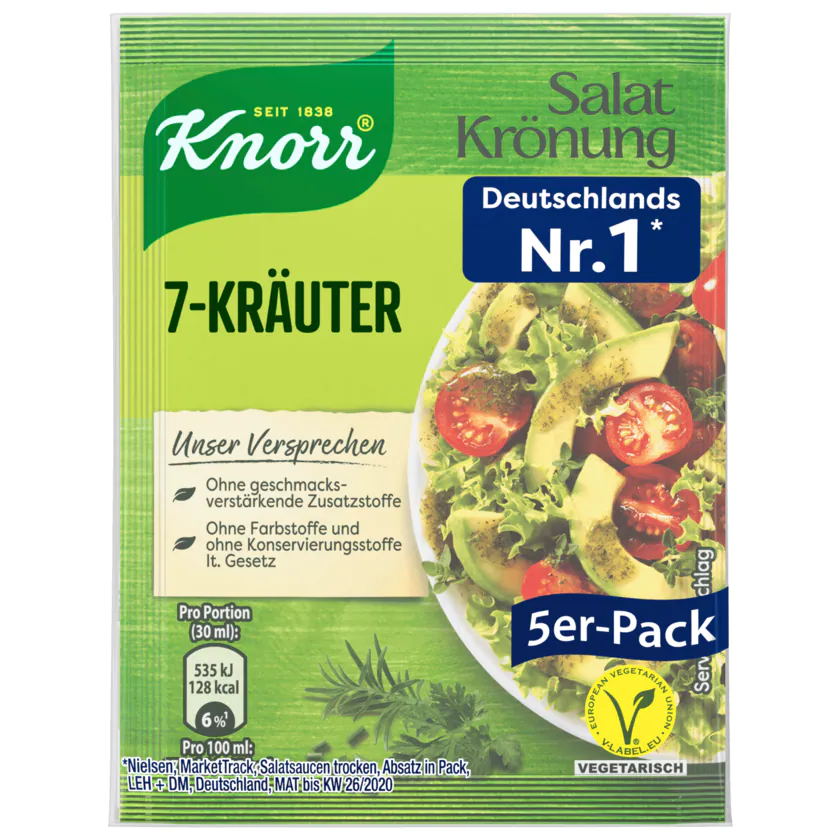 Knorr Salatkrönung 7 Kräuter Dressing 5er-Pack 40g - 8714100823590