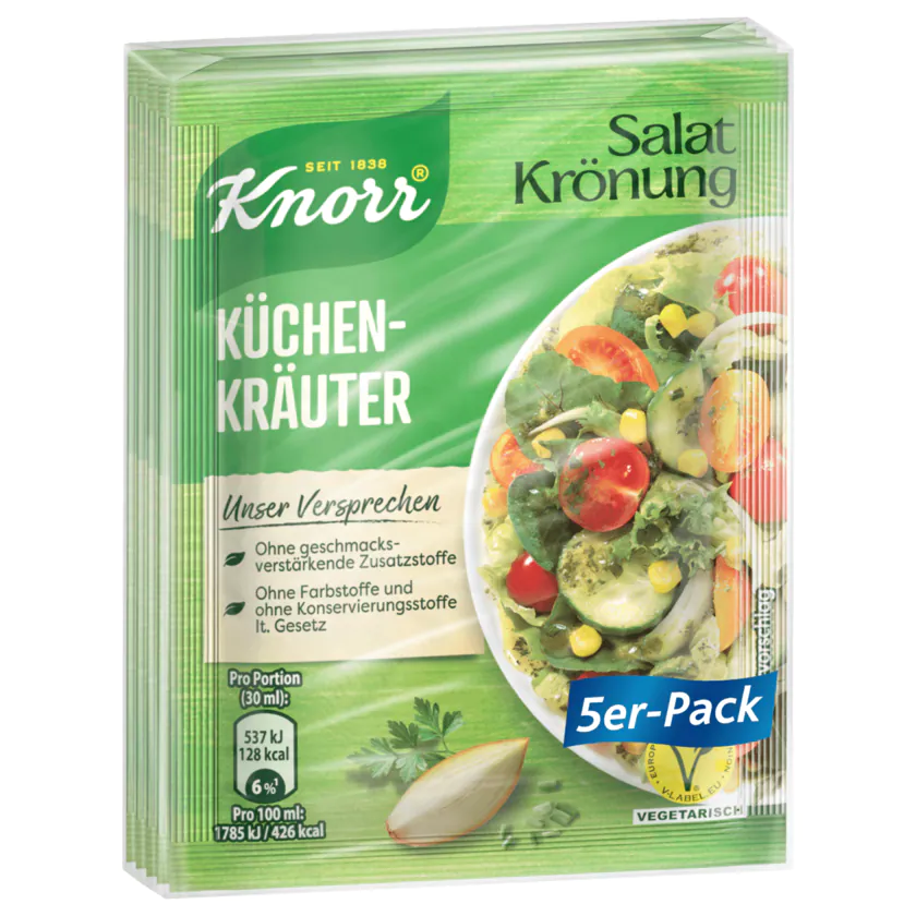 Knorr Salatkrönung Küchenkräuter 5er Pack, 40g - 8714100823637