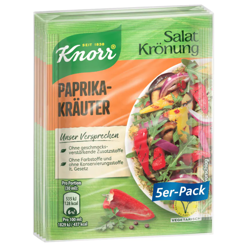 Knorr Salatkrönung Paprika Kräuter Dressing 5er-Pack - 8714100823705