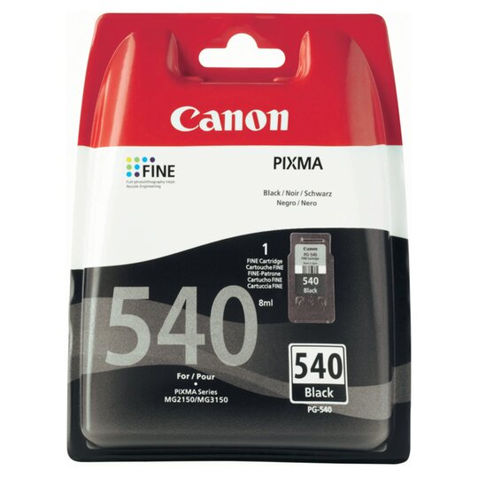 Canon Pg 540 Black Printer Ink Cartridge - 8714574572536
