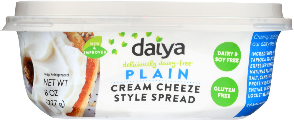 DAIYA: Dairy Free Cream Cheese Style Spread Plain, 8 oz - 0871459001074