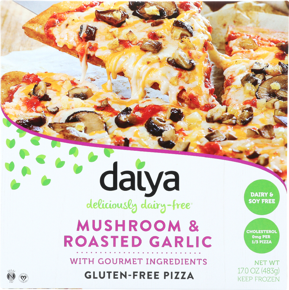 DAIYA: Mushroom and Roasted Garlic Pizza, 17 oz - 0871459001623