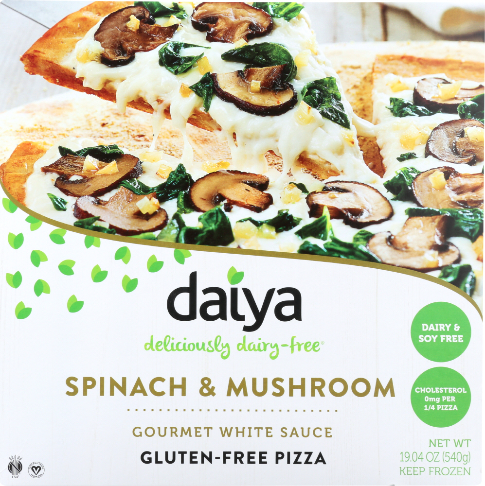 DAIYA: Spinach & Mushroom Pizza, 19.04 Oz - 0871459001920