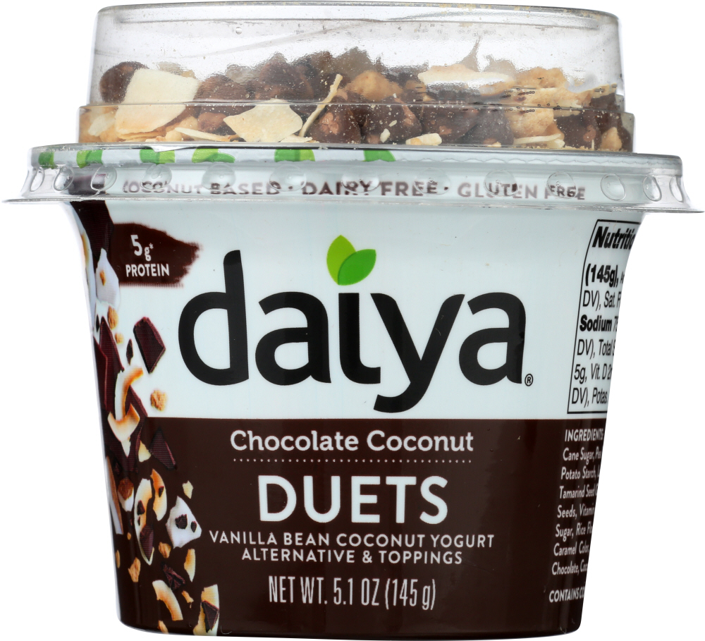 DAIYA: Duets Chocolate Coconut Yogurt Alternative & Toppings, 5.1 oz - 0871459003115