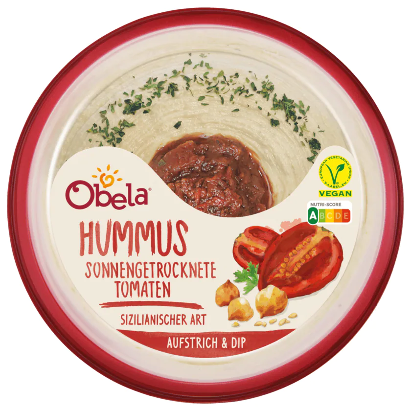 Obela Hummus Sonnengetrocknete Tomaten 175g - 8714685904066