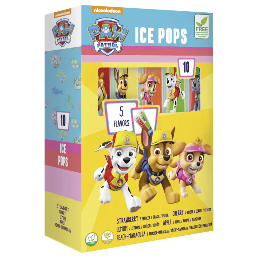 Nickelodeon Paw Patrol Ice Pops 5 Flavors 400ml - 8714786286962