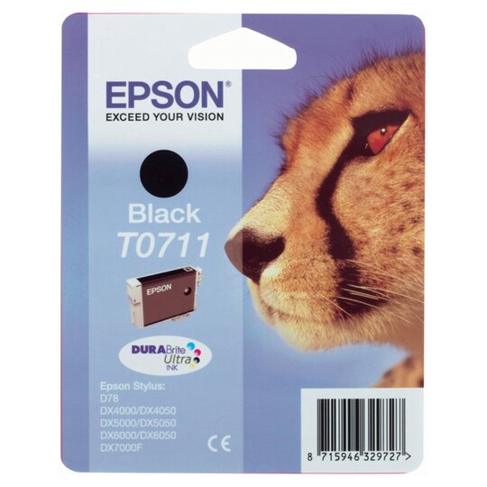 Epson Cheetah T0711blk Printer Ink Cartridge - 8715946360324