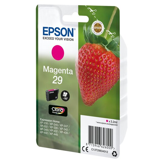Epson 29 Magenta Strawberry Printer Ink - 8715946626000