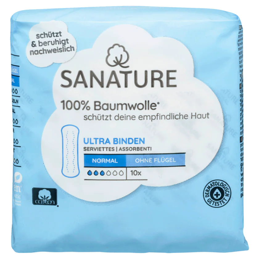 Sanature Ultra Binden Normal 10 Stück - 8717677381418