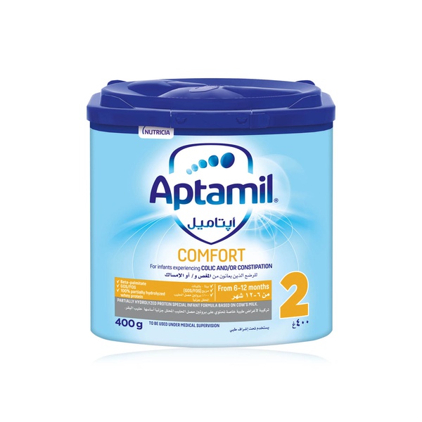 Aptamil Comfort 2 baby 6 to 12 months formula milk 400g - Waitrose UAE & Partners - 8718117609888