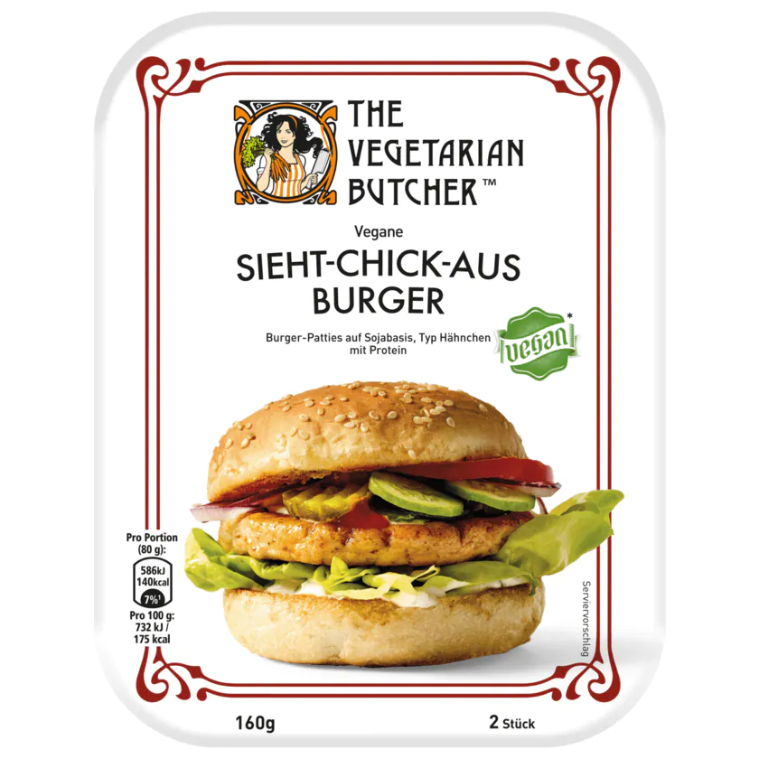 The Vegetarian Butcher Sieht-Chick-Aus Burger vegan 160g - 8718692788787