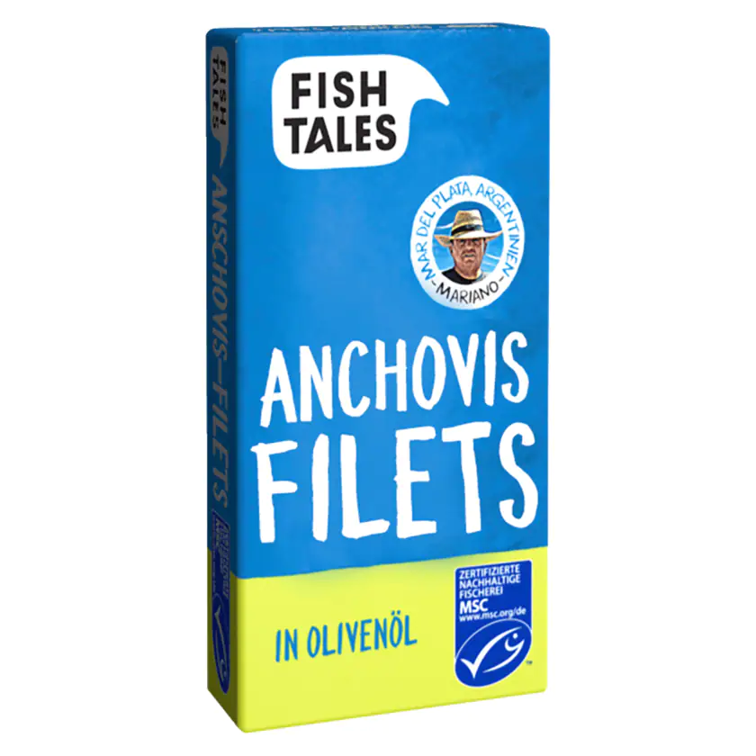 Fishtales Anchovis Filets in Olivenöl 45g - 8718836901836