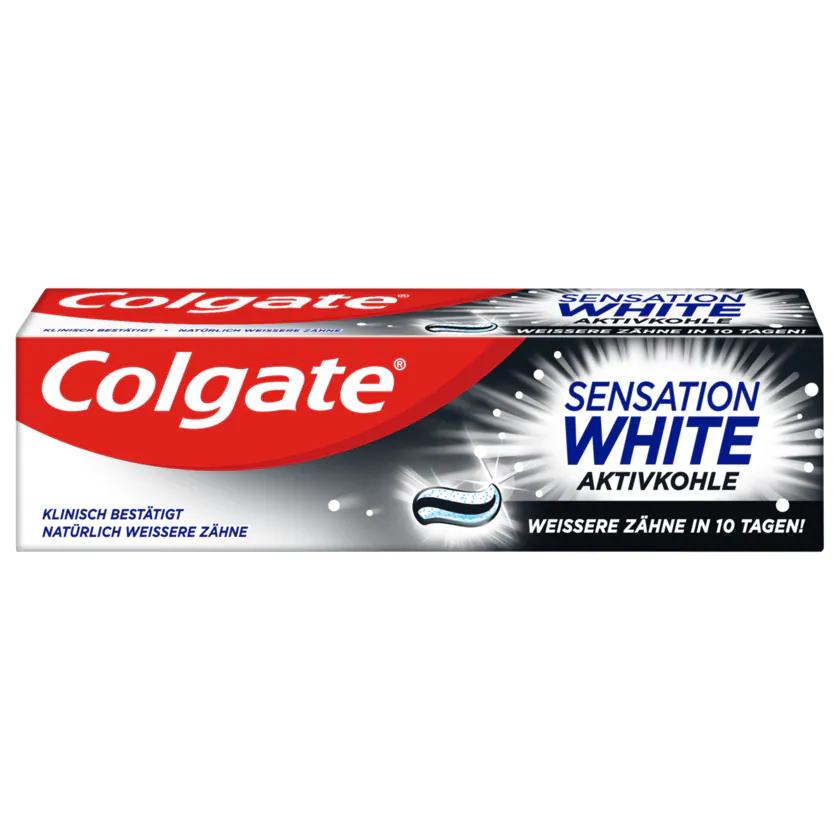 Colgate Zahnpasta Sensation White Aktivkohle 75 ml - 8718951340985
