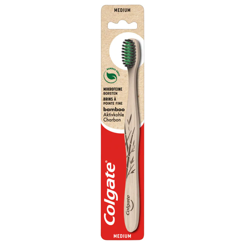 Colgate Zahnbürste Bamboo Aktivkohle Mittel - 8718951369962