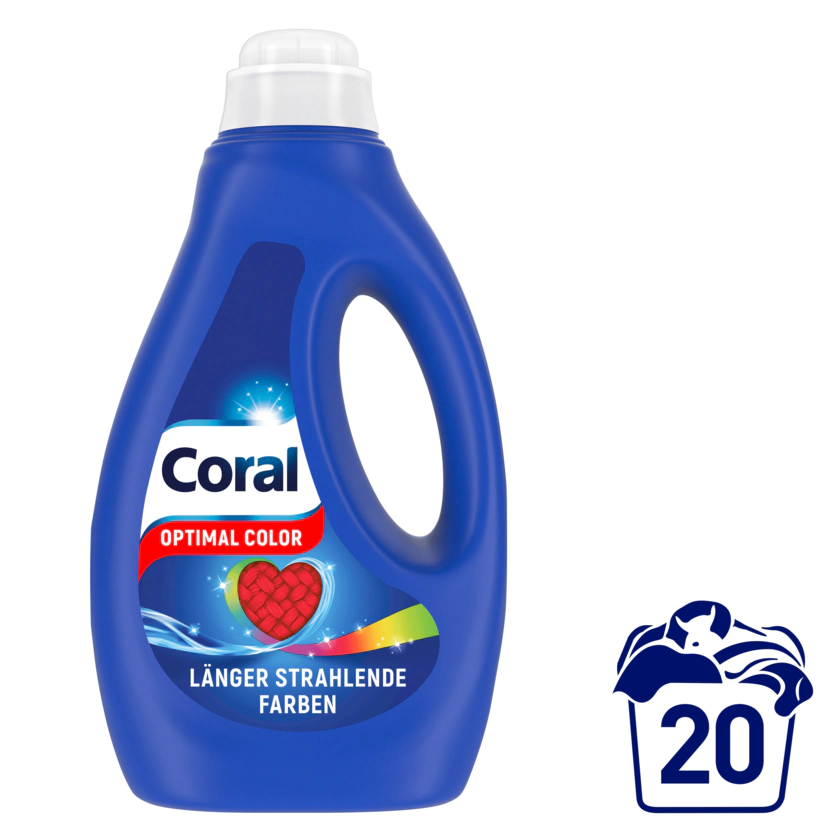 Coral Colorwaschmittel Flüssig Optimal Color 1l, 20WL - 8720181039447