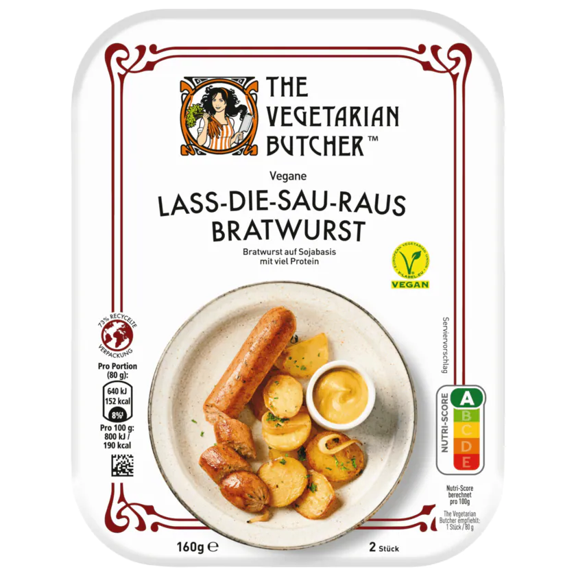 The Vegetarian Butcher Vegane Bratwurst 160g - 8720182073310