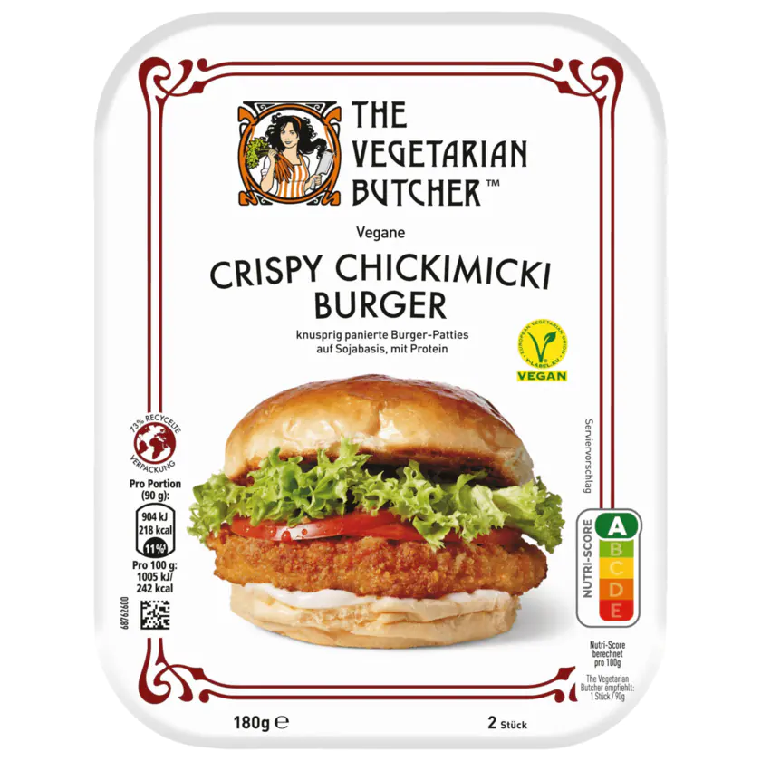 The Vegetarian Butcher Crispy Chickimicki Burger vegan 180g - 8720182095206