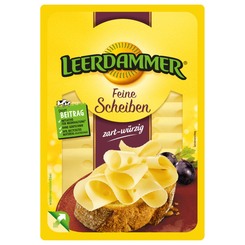 Leerdammer Feine Scheiben zwart-würzig 120g - 8721800402710